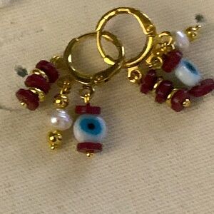 Timeless turquish eye GP small earrings